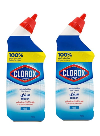 Buy Liquid Toilet Bleach And Original Cleaner Clear 709ml Pack Of 2 in UAE