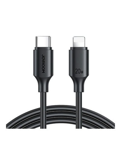 Buy Cable USB C Lightning 480mbs 20w 1m Black in Egypt