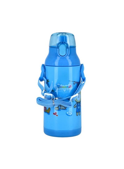 Buy Carton Printed Water Bottle Blue/Pink/Yellow - Assorted in UAE