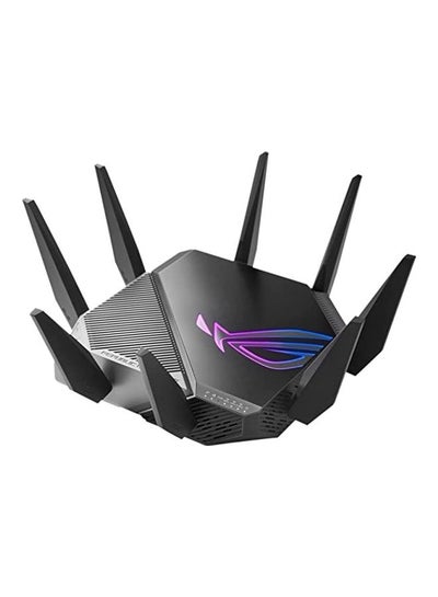 اشتري ROG Rapture GT-AXE11000 Tri-band WiFi 6E Gaming Router, New 6GHz Band, WAN Aggregation, 2.5G Port, Lifetime Free Internet Security, Mesh Wifi Support أسود في الامارات