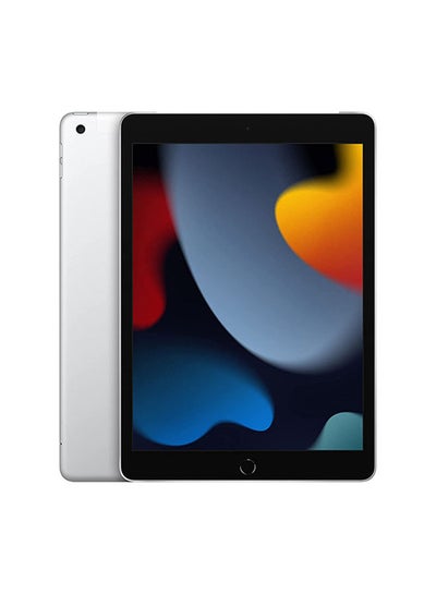 Buy iPad 2021 (9th Generation) 10.2-Inch, 64GB, WiFi, 4G LTE, Silver With Facetime - Middle East Version in Saudi Arabia