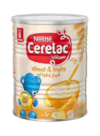 Buy Nestle Infant Cereals With Iron Wheat And Fruits From 6 Months Tin 400grams in UAE