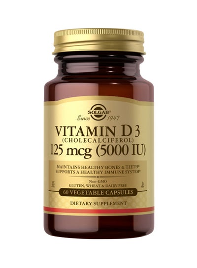 Buy Vitamin D3 (Cholecalciferol), 5000 IU, 60 Vegetable Capsules in UAE