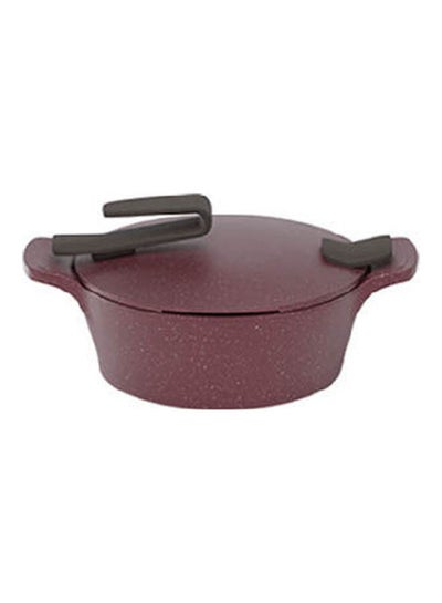 Buy Artisan Granit Casserole With Lid Burgundy 24cm in Egypt