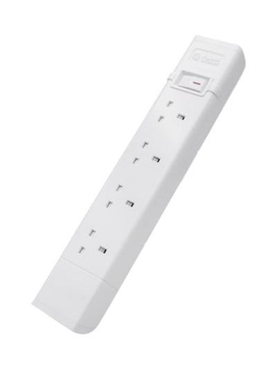 Buy 4 Sockets Cord Extension 13A White 5meter in Saudi Arabia