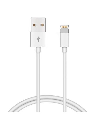 اشتري كابل Lightning بمنفذ USB لشاحن ومزامنة بيانات أبل بطول 1 متر لأجهزة آيفون وآي باد أبيض في السعودية