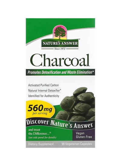 Buy Charcoal Activated Purified Carbon 560 mg - 90 Vegetarian Capsules in Saudi Arabia