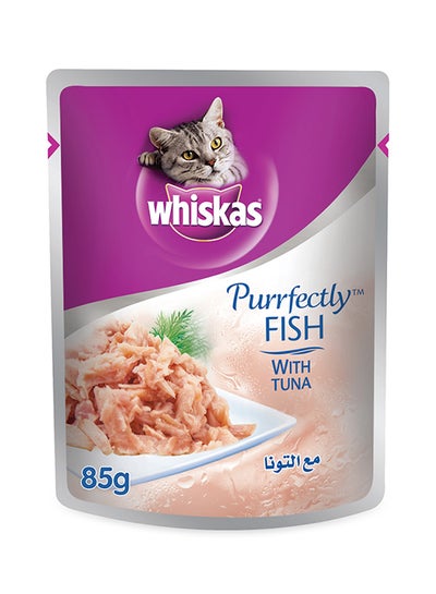 Buy Purrfectly Fish With Tuna, Wet Cat Food Pouch 85grams in UAE