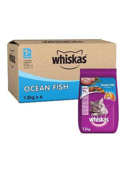 Buy Ocean Fish Dry Food Bag Pack Of 6 1.2kg in UAE