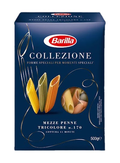 Buy Collezione Pasta Mezze Penne Tricolori 500grams in UAE