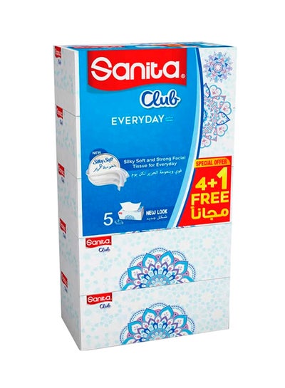 Buy Facial Tissue Pack Of 5 White in UAE