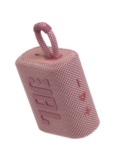 Buy Go 3 Portable Wireless Speaker, High Quality Sound - 5H Battery - Ipx Waterproof - Audio Cable Input Pink in Egypt