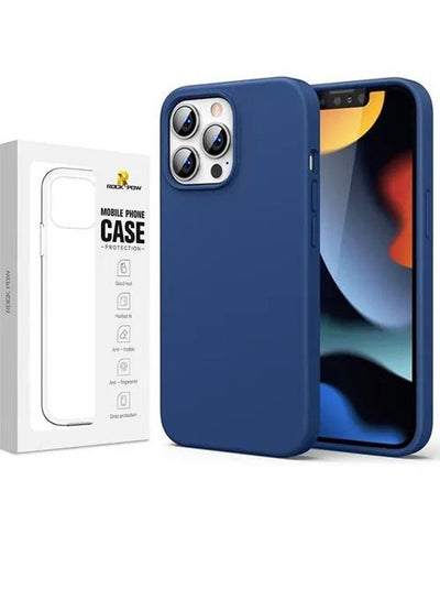 Buy Silicone Protective Case For iPhone 13 Pro Max 6.7 inch Navy Blue in Saudi Arabia