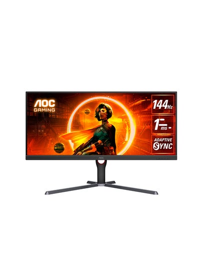 Buy U34G3XM 34-Inch (WQHD)  (VA) Gaming Monitor, 3440x1440(QHD), 144Hz, 1 ms, HDR10 Mode Visual Enhancement, HDMI 2.0 x 2, DisplayPort 1.4 × 1, Adaptive Sync Anti-tearing Technology Black/Red in Saudi Arabia