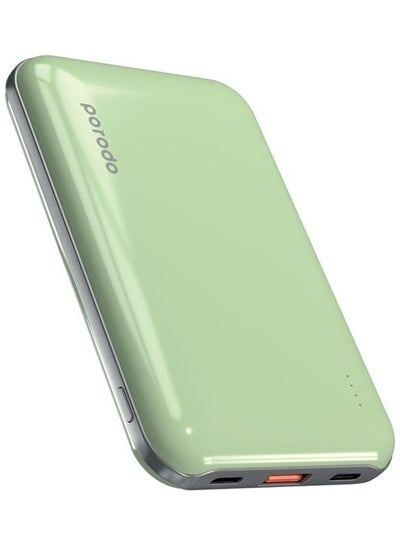 اشتري 10000.0 mAh 10000 mAh Power Bank 20 W With Type C Lightning Input Type C And USB A Output Green في الامارات