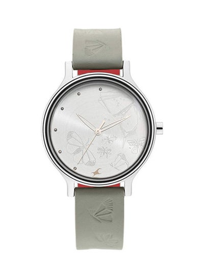 اشتري Women's SILVER DIAL PASTEL GREY LEATHER STRAP WATCH في مصر