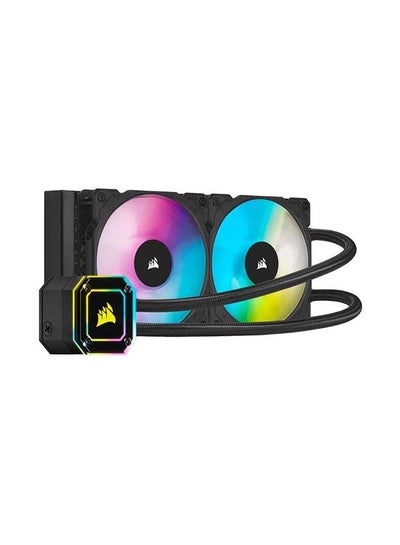 Buy iCUE H100i ELITE CAPELLIX CPU liquid cooling (33 ultra-bright CAPELLIX RGB LEDs, two 120 mm ML RGB PWM fans, 400 to 2,400 rpm, including Corsair iCUE Commander CORE) Black in Saudi Arabia