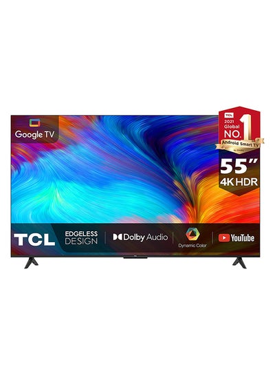 Buy 55-Inch 4K UHD Smart TV, Google TV with Built-in Chromecast & Google Assistance, Hands-Free Voice Control, Dolby Audio, HDR10 & Micro Dimming Technology, Edgeless Design. 55P635 Black in UAE