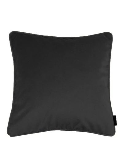 Buy square Velvet Soft Decorative Cushion Solid Design Black 45x45centimeter in Saudi Arabia