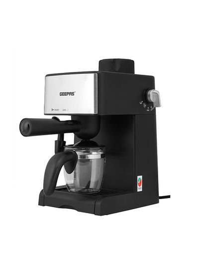 Buy 240ML Cappuccino Maker - Automatic Pressure Release, 4 cup Stainless Steel Filters , Indicator OnOff Lights, 2 Cup Dispense GCM6109 Black in UAE