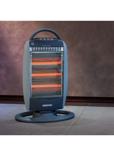 Buy Halogen Heater High Performance Heater with 3 Heating Power Oscillating Function 1200 W GHH9112D Grey in Saudi Arabia