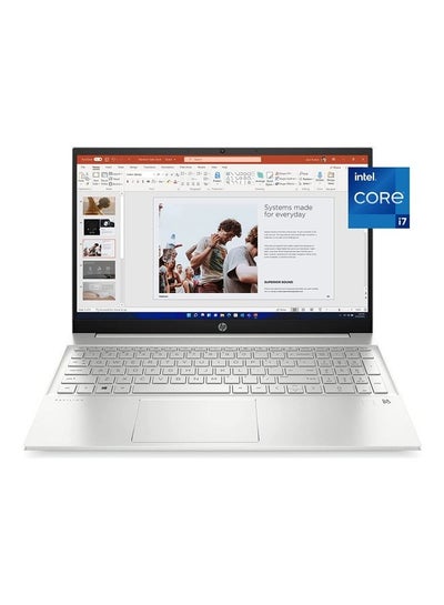 اشتري Pavilion Laptop With 15.6-Inch Display, Core i7-1255U Processor/32GB RAM/1TB SSD/2GB Nvidia GeForce MX550 Graphics Card/Windows 11 English/Arabic Silver في الامارات