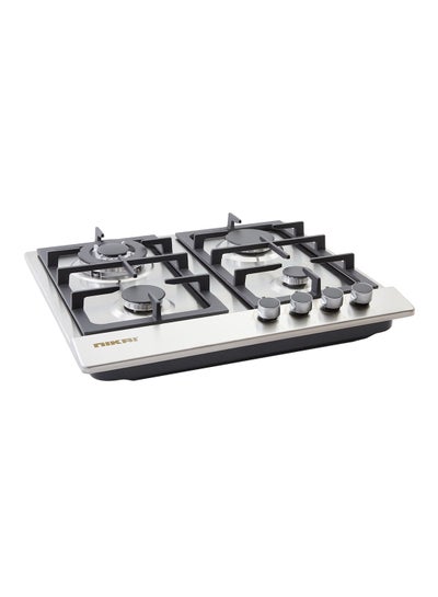 Buy Nikai 4 Burner Steel Hob NGH3005N Silver in UAE