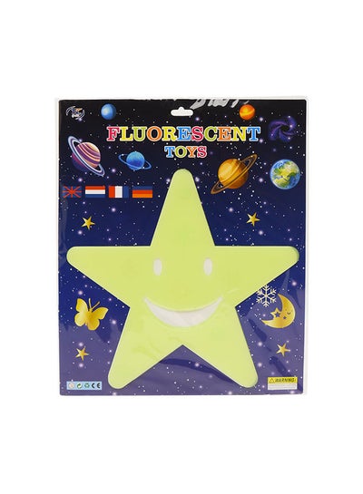 Buy Fluorescent Smiling Star Wall And Ceiling Sticker Glow In The Dark multicolour in Saudi Arabia