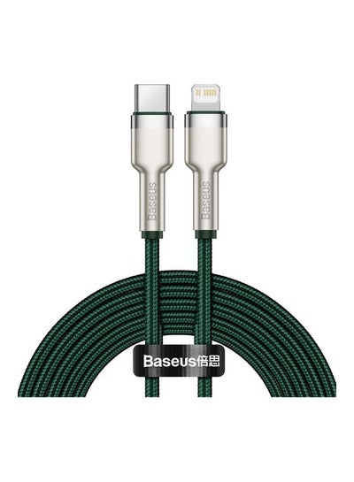 Buy USB C to Lightning Braided Nylon Fast Charging Data Transfer Cable 20W Power Delivery for iPhone 14/ 14 Pro Max/ 13 Pro/13 Pro Max/13/13 mini/ iPad 9/ 12 mini/12/12 Pro and All Lightning Series Green in UAE