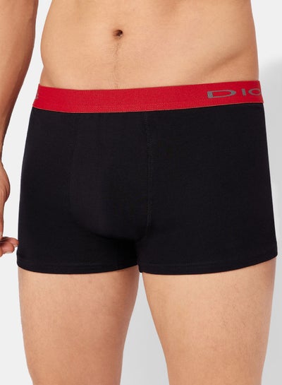 Buy Contrast Waistband Boxer Briefs Black in Egypt