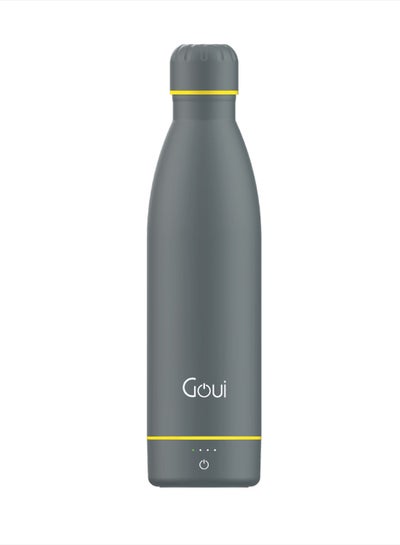 Buy 6000 mAh Combines Wireless Charging And Innovative Smarter Bottle Solution Liquid Capacity 420ml 6000 MAH 5w Steel Grey / Yellow in UAE