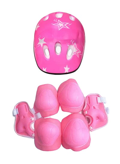 Buy 7 Pieces Kids Protective Gear Set Scooter Skate Roller Cycling Knee And Elbow Pads in Saudi Arabia