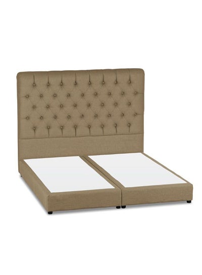 Buy Lujin Bed Frame Linen Black 200x160cm in Saudi Arabia