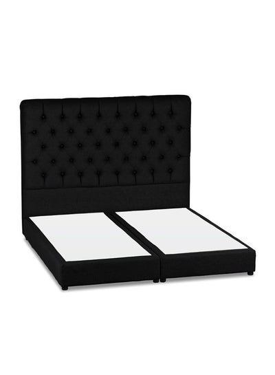 Buy Lujin Bed Frame Linen Black 200x150cm in Saudi Arabia