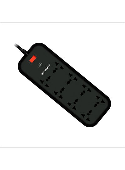 اشتري Surge Protector/Spike Guard/Extension board, Master Switch, 8 Universal Sockets, 20000Amp, 2 Mtr Cord, Device Secure Warranty, MOV tech, Automatic Overload Protection, 3Yr Warranty Black في الامارات