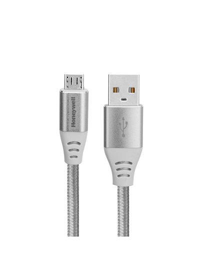 Buy USB to Micro USB cable, Fast Charging, 480 MBPS Transfer Speed, Nylon-Braided sync and charge cable, Male-to-Male Port, Compatible with Smartphones, Tablets, Laptops, 4 Feet (1.2M) white in UAE