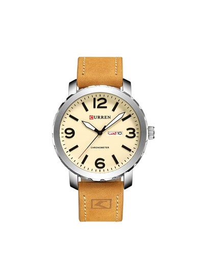 Buy Men's Water Resistant Analog Watch 8273 - 45 mm - Brown in Saudi Arabia