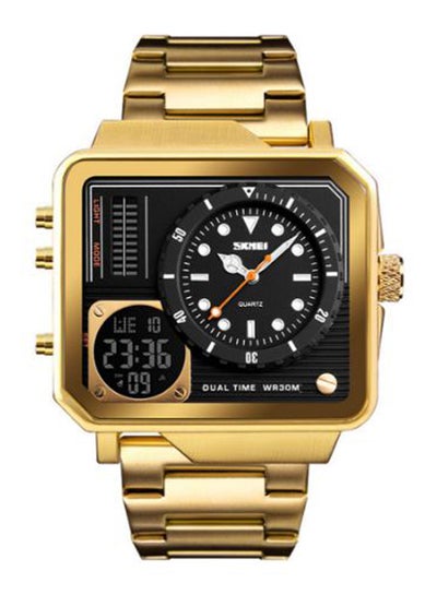 Buy Men's Metal Analog & Digital Watch 1392 - 51 mm - Gold in UAE