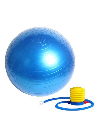 Buy Yoga Ball With Air Pump Blue/Yellow 75cm in Saudi Arabia