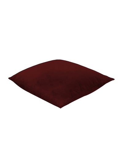 Buy Square Decorative Floor Cushion Velvet Burgundy 90x90cm in Saudi Arabia