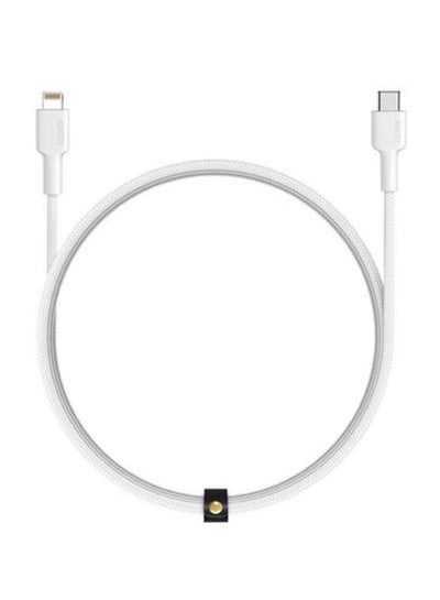 اشتري كيبل مضفر MFI شحن و مزامنة USB-C إلى لايتنينج طول 1.8م NCL2 أبيض لون أبيض في السعودية