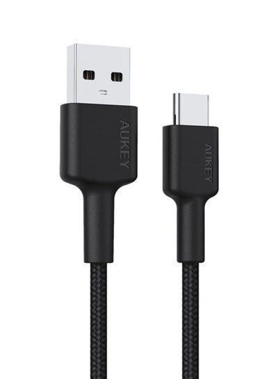 اشتري Braided Nylone USB 2.0 To Type C Cable 0.9M Black في السعودية