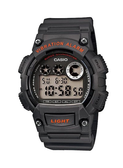 اشتري ساعة يد رقمية مقاومة للماء طراز W-735H-8A - قياس 47 مم - لون أسود للرجال في مصر