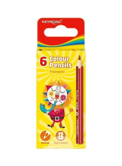 اشتري 6-Piece Mini Colour Pencil Multicolour في مصر