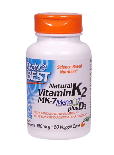 Buy Natural Vitamin K2 Dietary Supplement - 60 Capsules in UAE