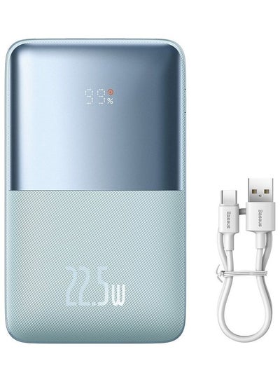 اشتري 20000.0 mAh USB-C PD 20000mAh Power Bank, Portable Phone Charger, Battery Charger for iPhone 14, 13, 12, iPad Pro, Galaxy S23, S23 Ultra, S23+ & More with USB-C Cable Included Blue في السعودية