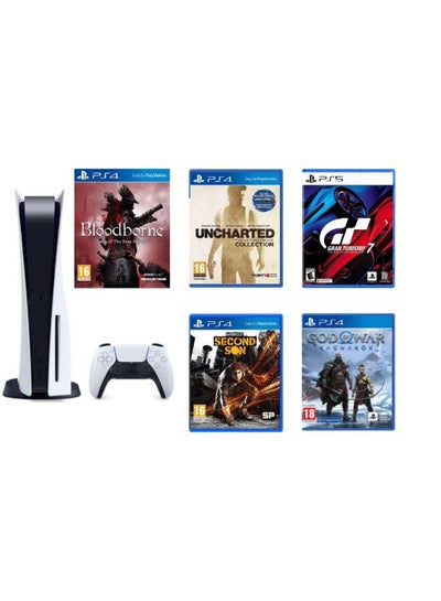 Buy Playstation 5 (Disc Version) + Bloodborne Ps4 + Uncharted Ps4 + Gran Turismo Ps5 + Second Son Ps4 + God Of Ragnarok Ps4 in Egypt