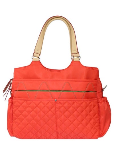 Buy Fashion Diaper Bag With Multiple Pockets - Orange in Saudi Arabia