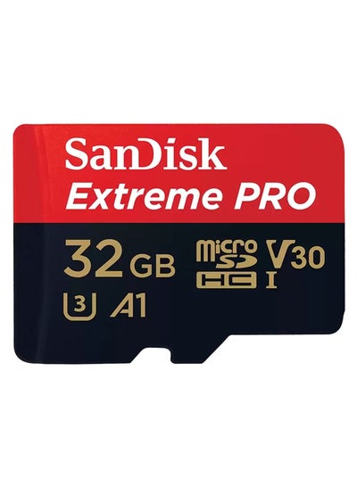 اشتري Extreme Pro microSD UHS I Card for 4K Video on Smartphones, Action Cams & Drones 200MB/s Read, 90MB/s Write, Lifetime Warranty 32.0 GB في السعودية