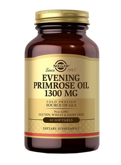 Buy Evening Primrose Oil Dietary Supplement 1300 Mg, 60 Softgels in UAE